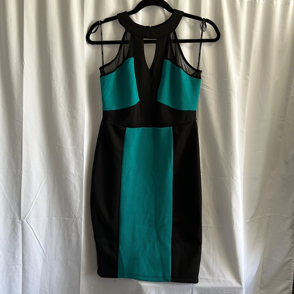 Paneled body con dress NWT